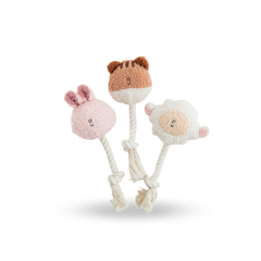 BITE ME BonBon Green Furry Friends Rope Tug Toy