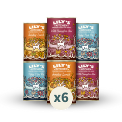 LILY's KITCHEN Wet Food For Dogs (6pcs Mixed Flavours) | 天然犬用主食罐 (六罐混合口味)