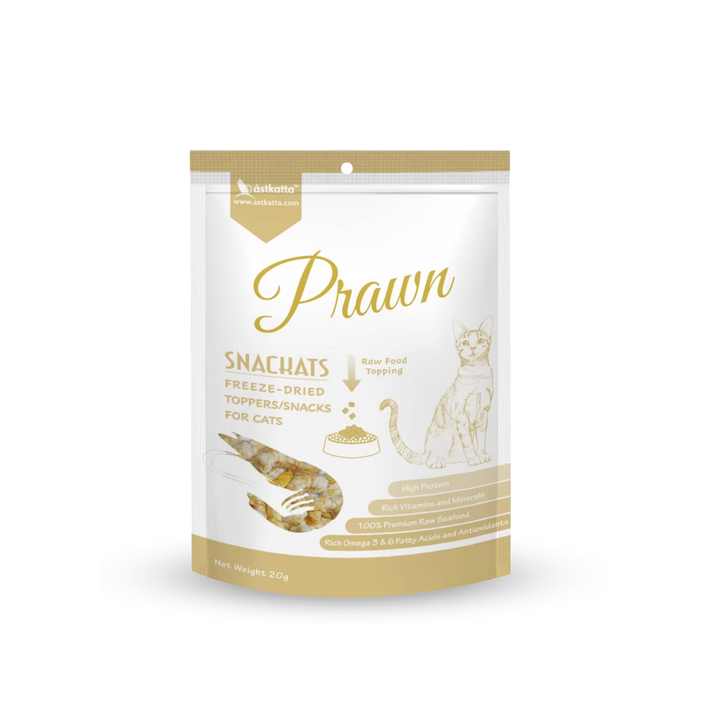 astkatta Freeze-Dried Treats - Prawn + Omega 3 & 6 | 凍乾零食 - 蝦 + Omega 3 & 6 ástkatta