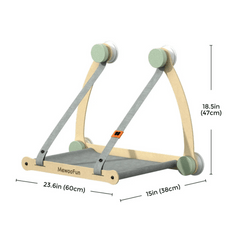 MEWOOFUN喵乎汪也 雙吊帶貓吊床 - 灰色 | Cat Window Perch - Grey - PET