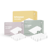 Bebepepe reusable diaper refill pads for dogs 50-pack in assorted packaging