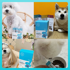 Doocamedi Multi 130+ PROBIOTICS for pets packaging with dogs and cats promoting digestive health and immunity