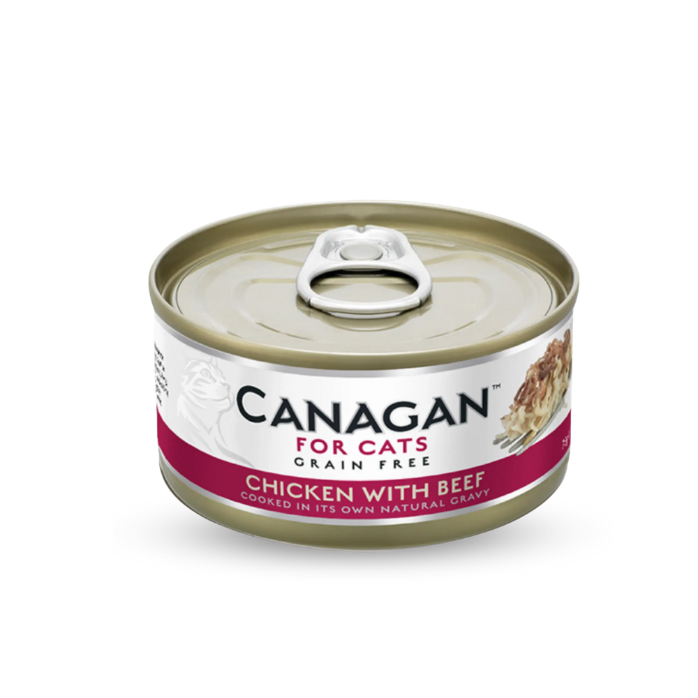 Grain Free Canned Cat Food - Chicken with Beef 無穀物雞肉伴牛肉配方75g (6罐) Canagan