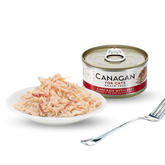 Grain Free Canned Cat Food - Chicken with Beef 無穀物雞肉伴牛肉配方75g (6罐) Canagan