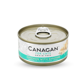 Grain Free Canned Cat Food - Chicken with Sardine 無穀物雞肉伴沙丁魚配方 75g (6罐) Canagan