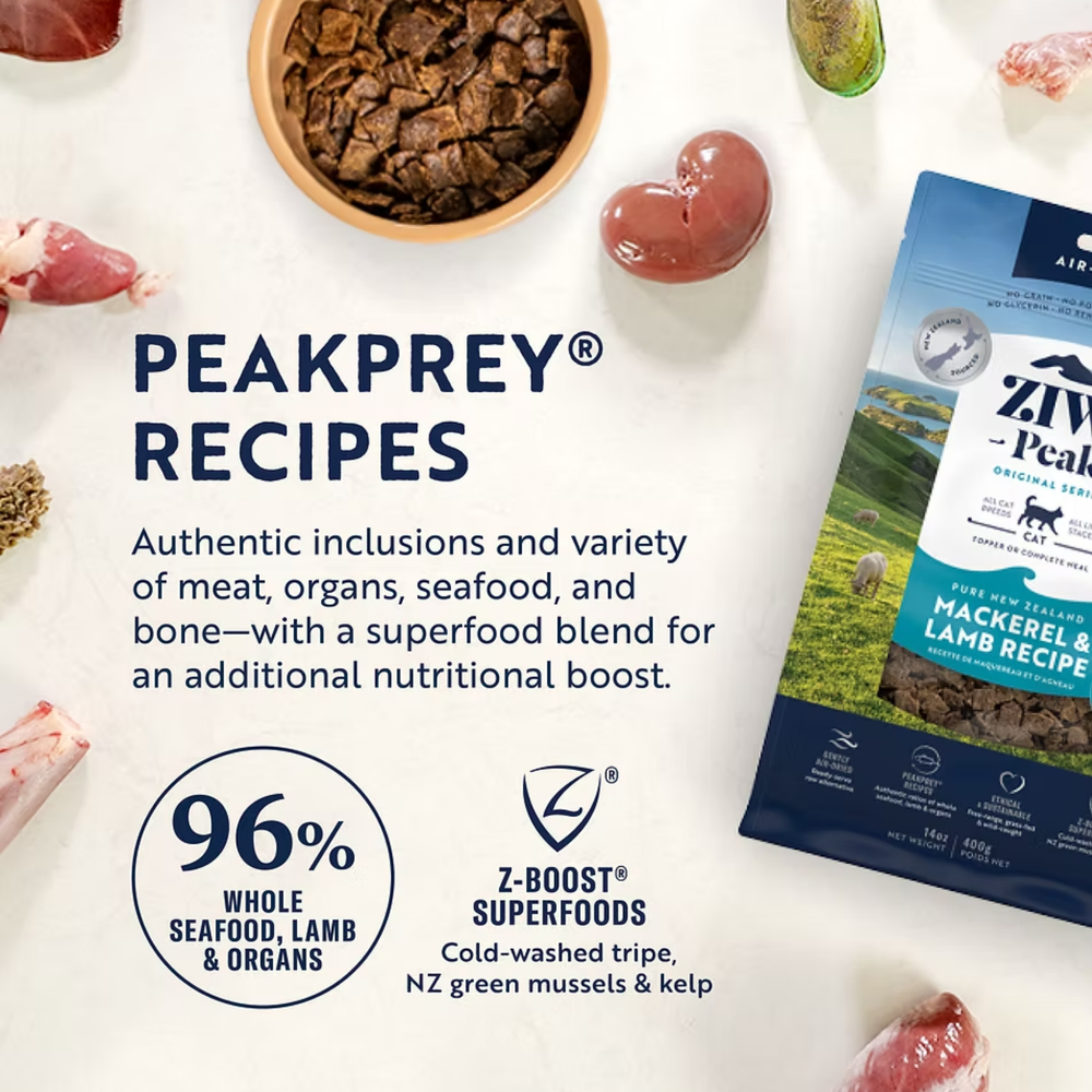 ZIWI Air-Dried Mackerel & Lamb For Cats | 風乾貓糧-鯖魚及羊肉配方 Ziwi