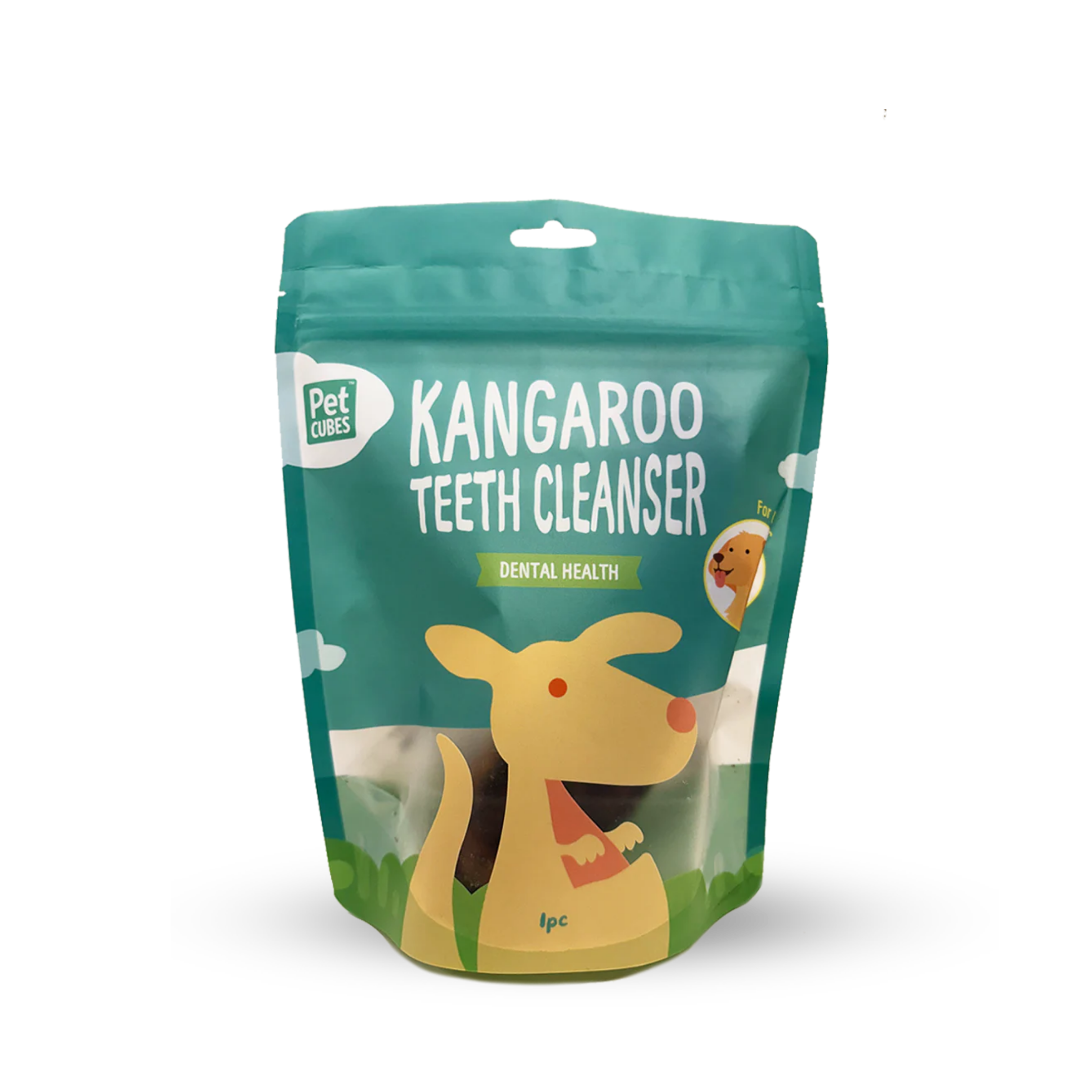 Pet Cubes Kangaroo Teeth Cleanser - Treat For Dog | 袋鼠肉潔齒骨 (1 條) pet cubes