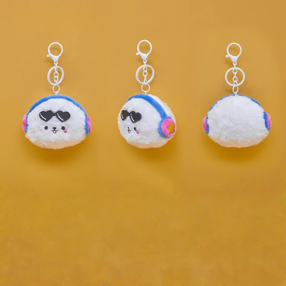 Bichon Frise Cotties Bichon Head Plush Keyring PET