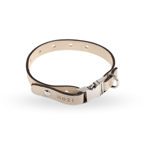 HOZI Saddle Strap Collar - Black / Beige / Camel / Burgundy - PET