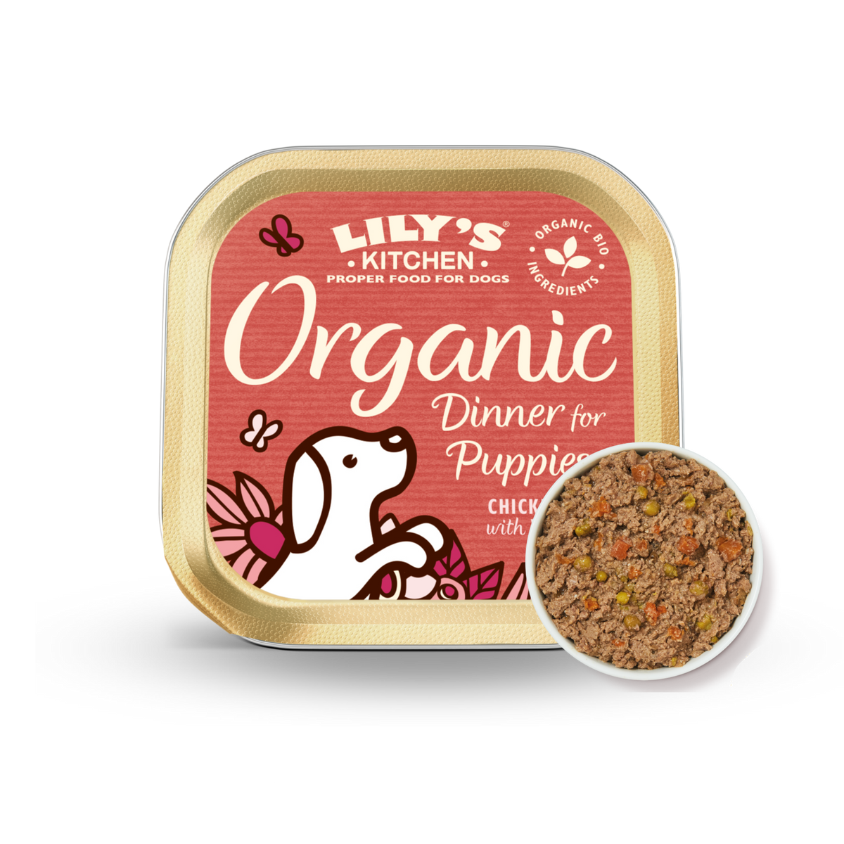 LILY’S KITCHEN Organic Wet Food for Dogs-Organic Dinner for Puppies | 有機幼犬雞肉特餐