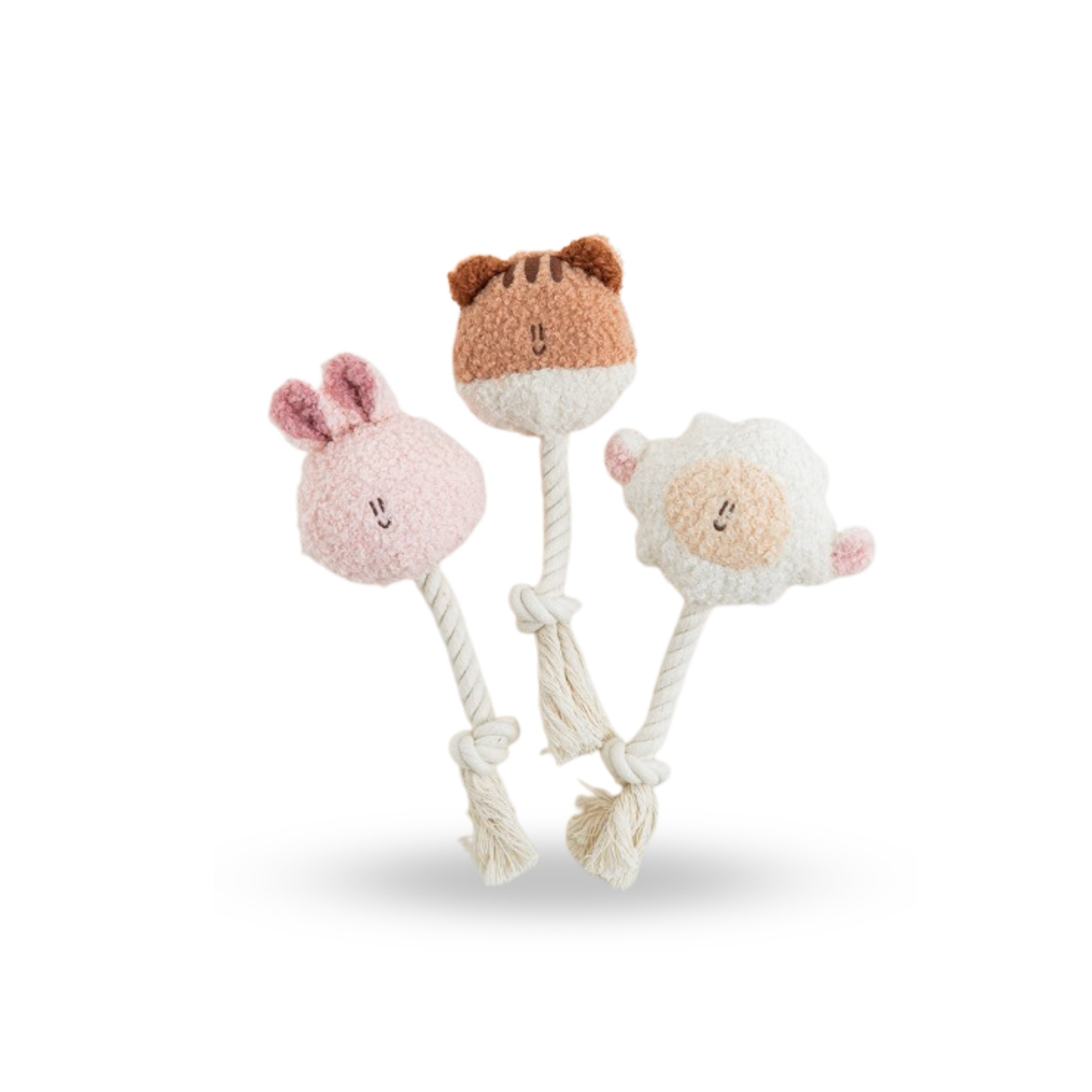 BITE ME BonBon Green Furry Friends Rope Tug Toy