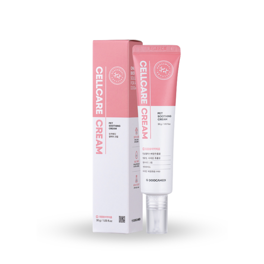 Doocamedi Cellcare Cream stem cell pet care cream with deep moisturizing and skin repair, 30g tube with pink and white packaging