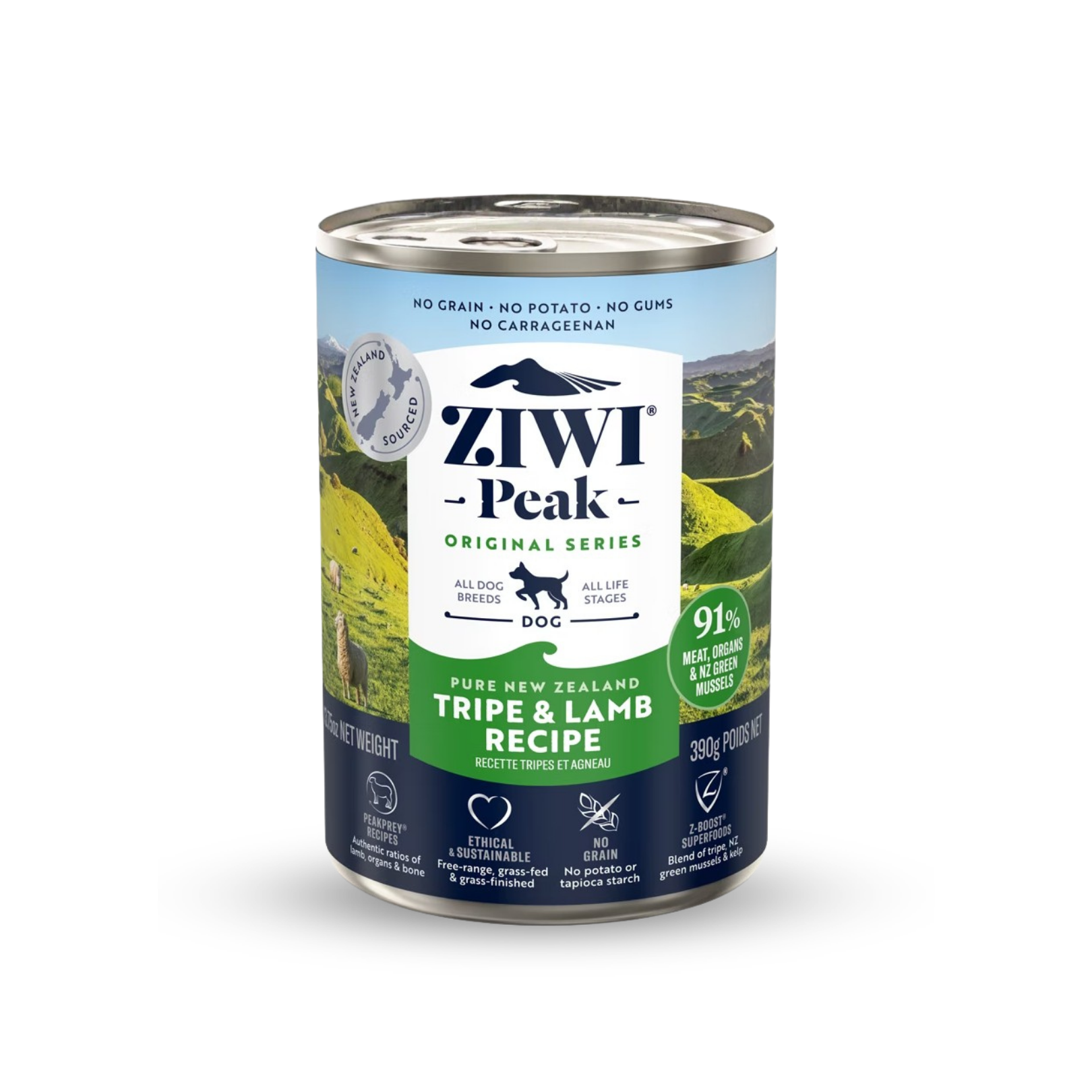 Grain free tripe & lamb wet dog food無穀物羊胃和羊肉狗罐頭 (6罐) Ziwi