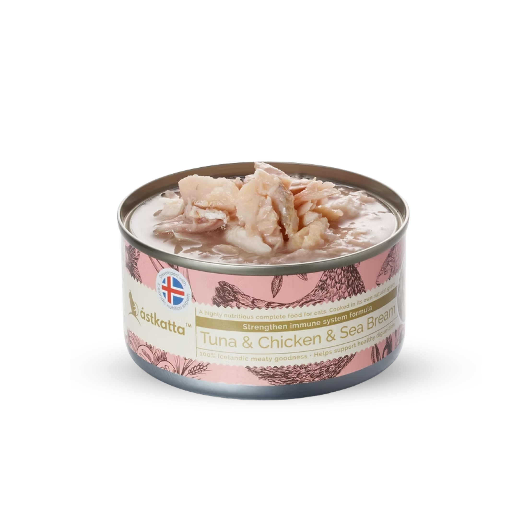 astkatta Tuna & Chicken & Sea Bream Cat Food 80g