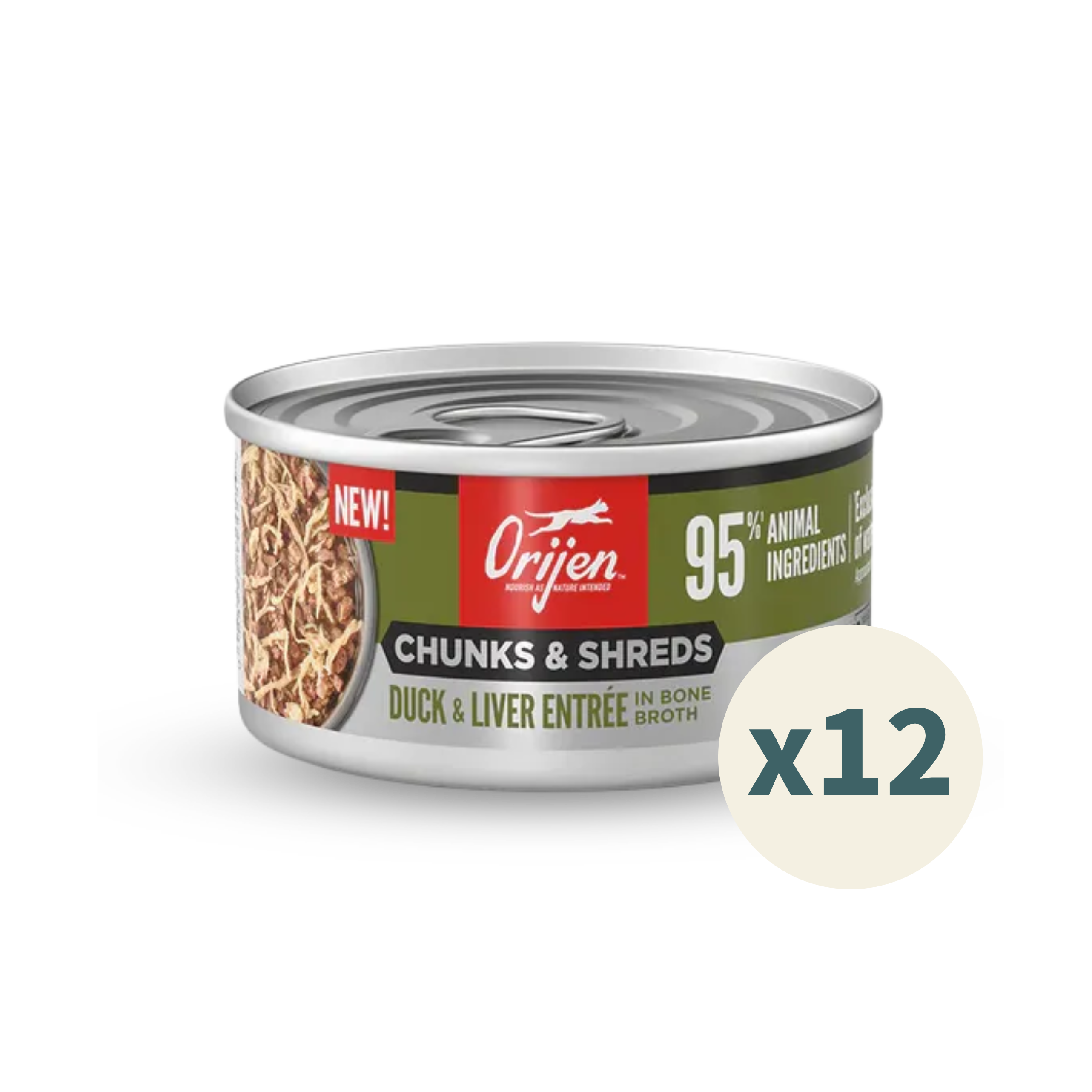 ORIJEN Chunks & Shreds Cat Wet Food - Duck & Duck Liver | 貓濕糧 - 鴨肉 & 鴨肝 Orijen