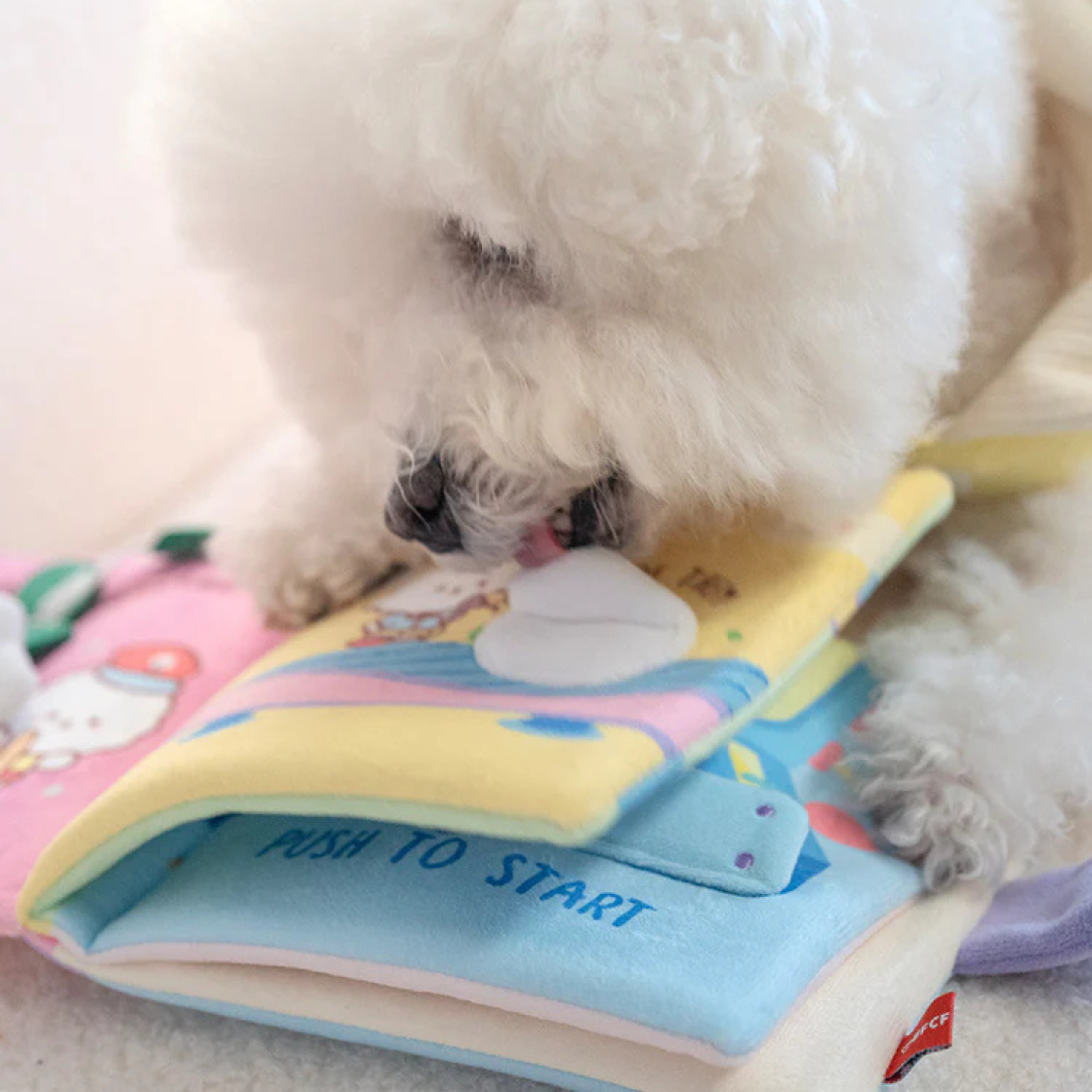 Bichon Frise Cotties Snuff Nosework Book Toy PET