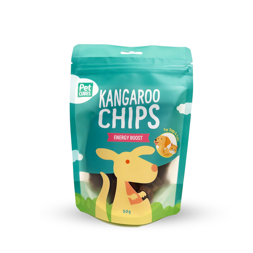 Pet Cubes Kangaroo Chips - Treat For Dog & Cat | 袋鼠肉乾 (50g) pet cubes