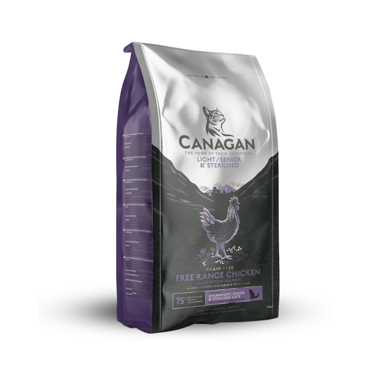 Canagan - Light/Senior Free run chicken for Cats | 無穀物雞肉體重控制 & 老貓乾糧