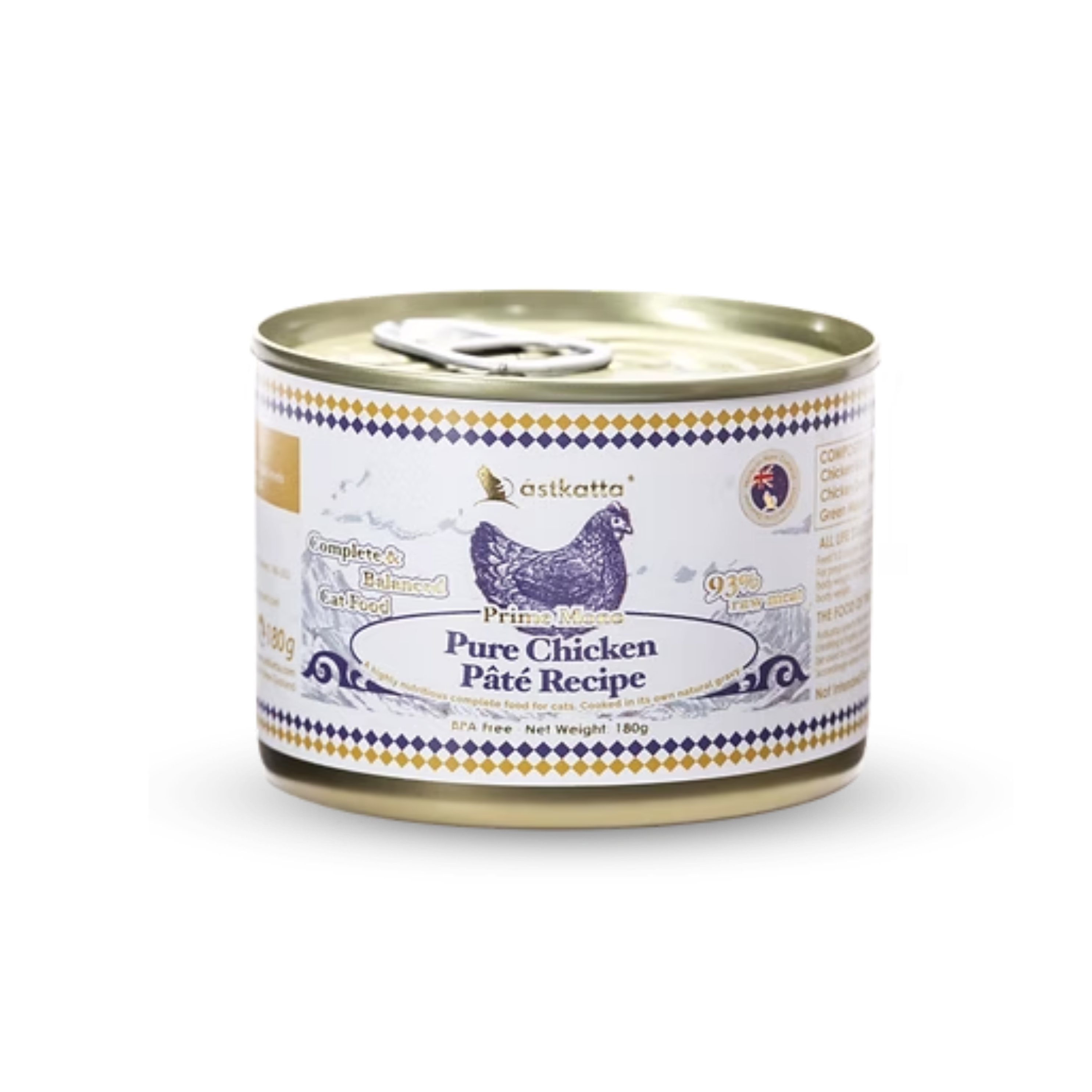 astkatta Prime Mono (Pure Chicken Pate Recipe) 80g/180g |  純淨天然肉醬主食罐 純溯系列 純雞肉 80g/180克 PET