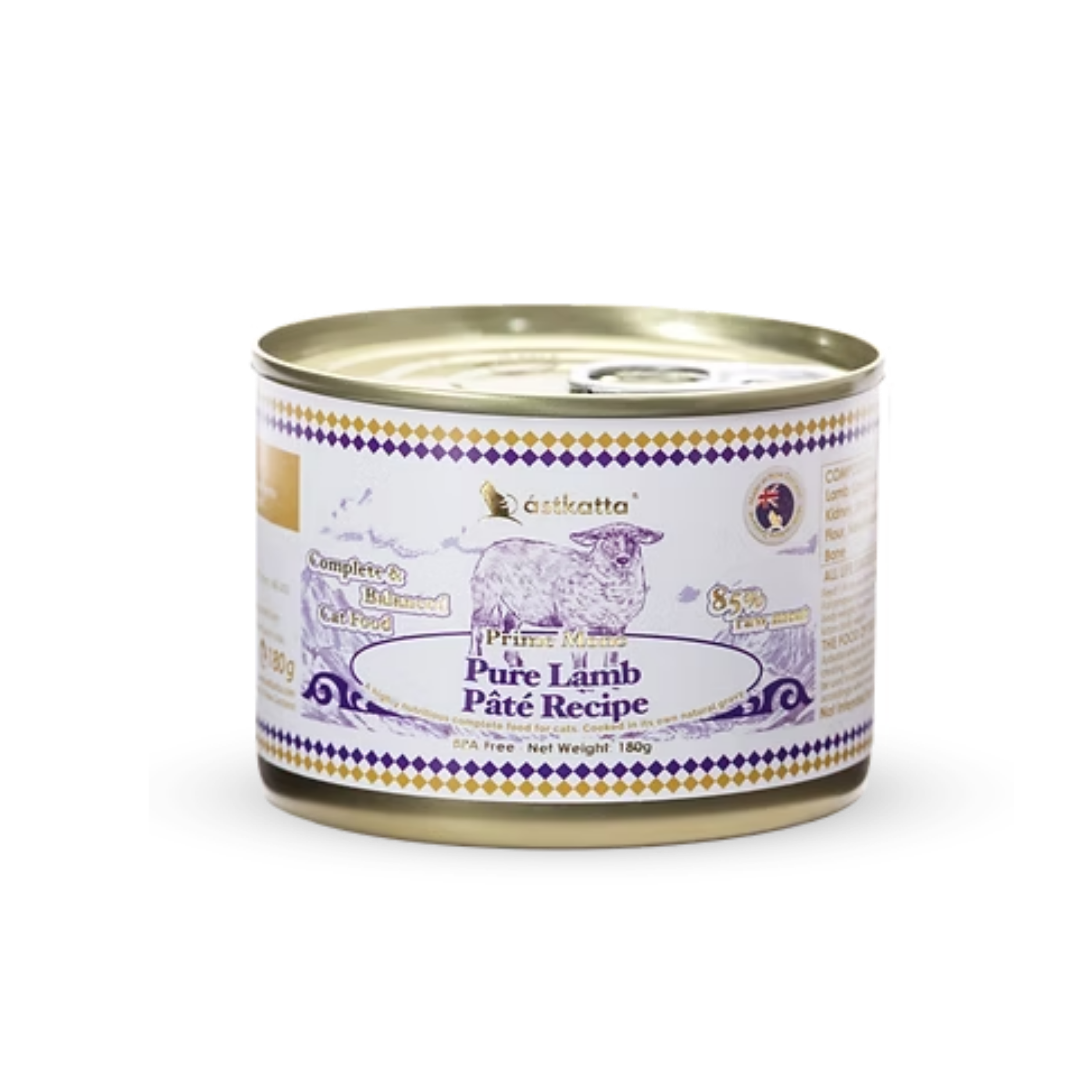 astkatta Prime Mono (Pure Lamb Pate Recipe) 80g/180g |  純淨天然肉醬主食罐 純溯系列 純羊肉 80g/180克 ástkatta