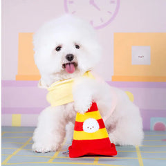 Bichon Frise Cotties Traffic Cone Squeaky Toy PET