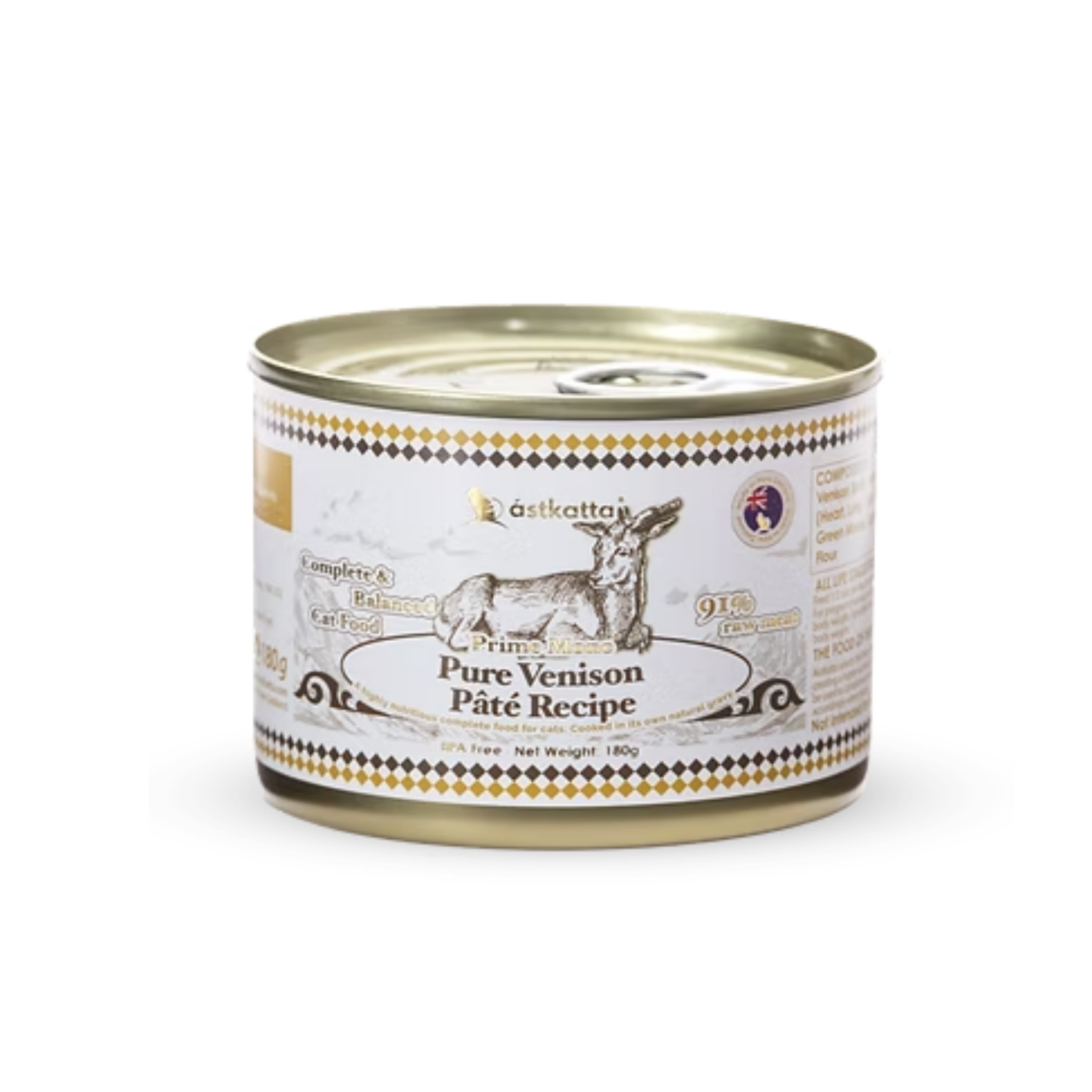 astkatta Prime Mono (Pure Venison Pate Recipe) 80g/180g |  純淨天然肉醬主食罐 純溯系列 純鹿肉 80g/180克 ástkatta