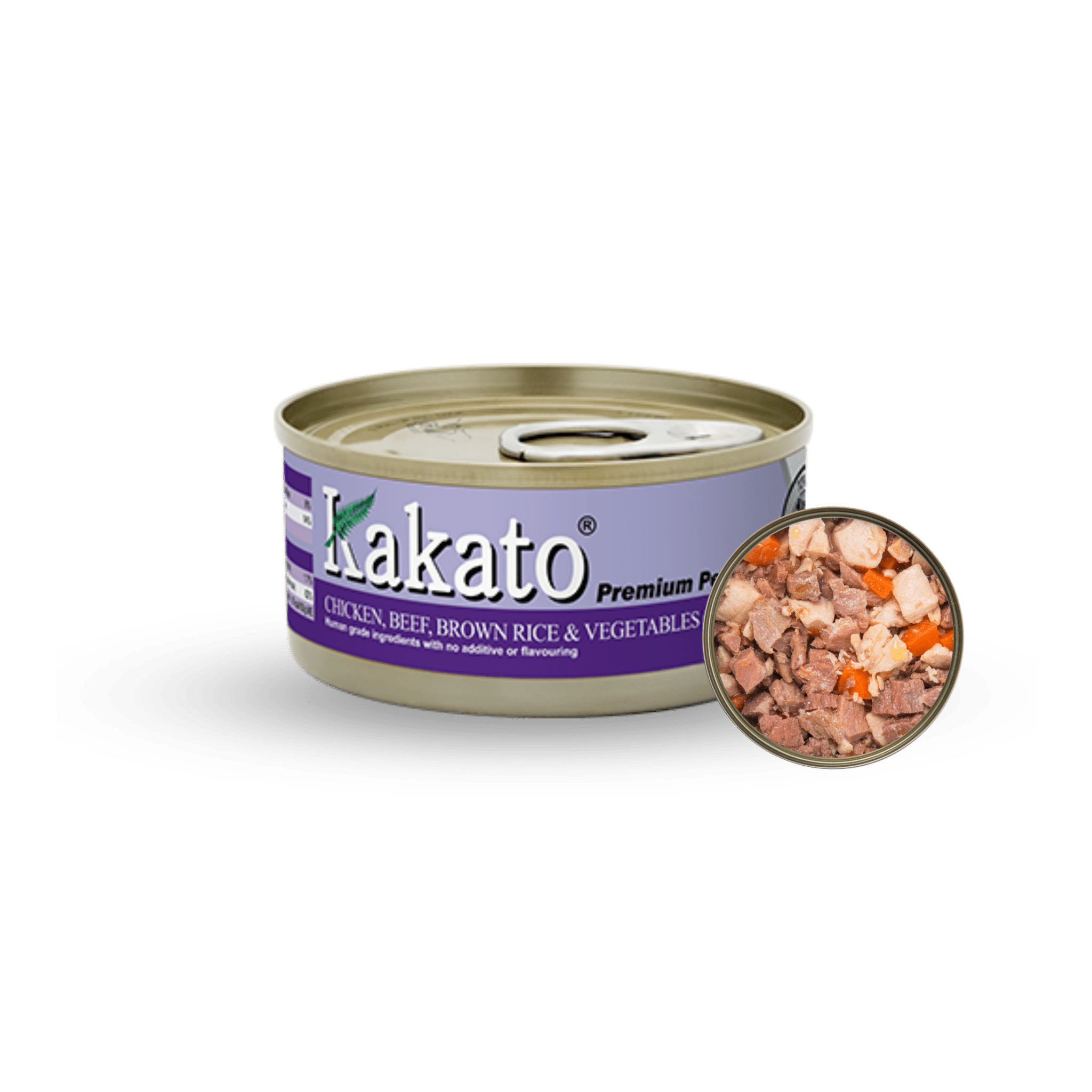 Kakato Chicken, Beef, Brown rice & Vegetables | 70g / 170g - PET