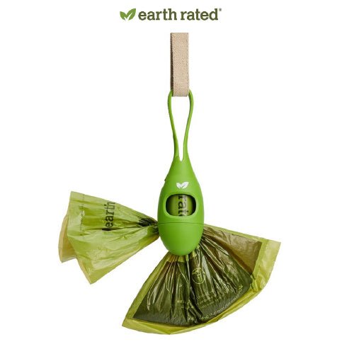 Earth Rated Poop Bag Dispenser with 15 Bags – Durable & Stylish - PET