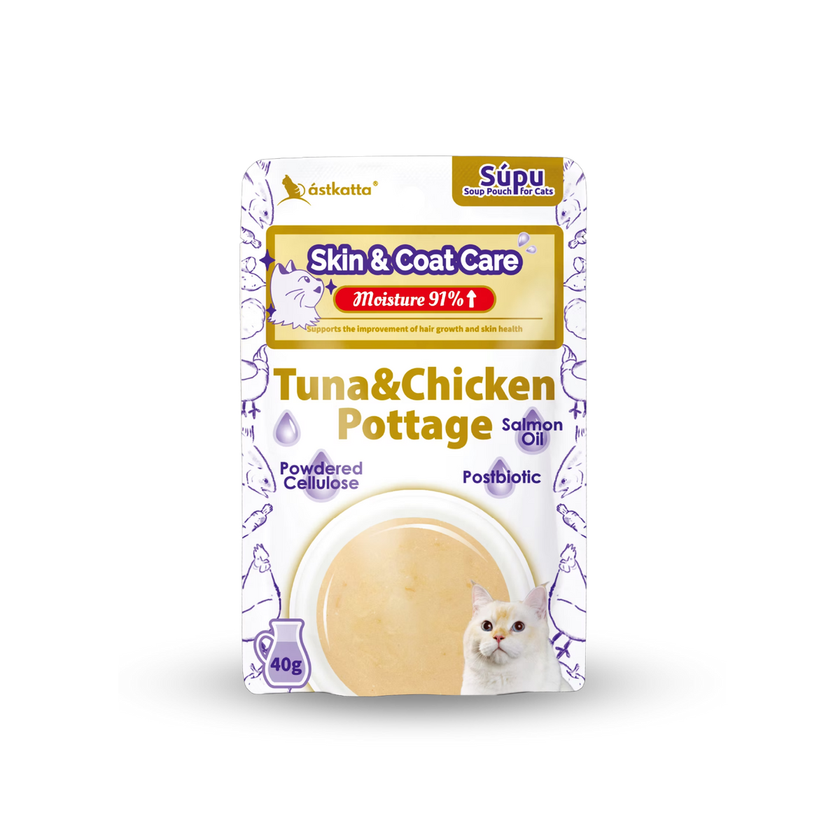astkatta Skin & Coat Care Tuna & Chicken Pottage 40g x 1 / 6 / 12 / 24packs