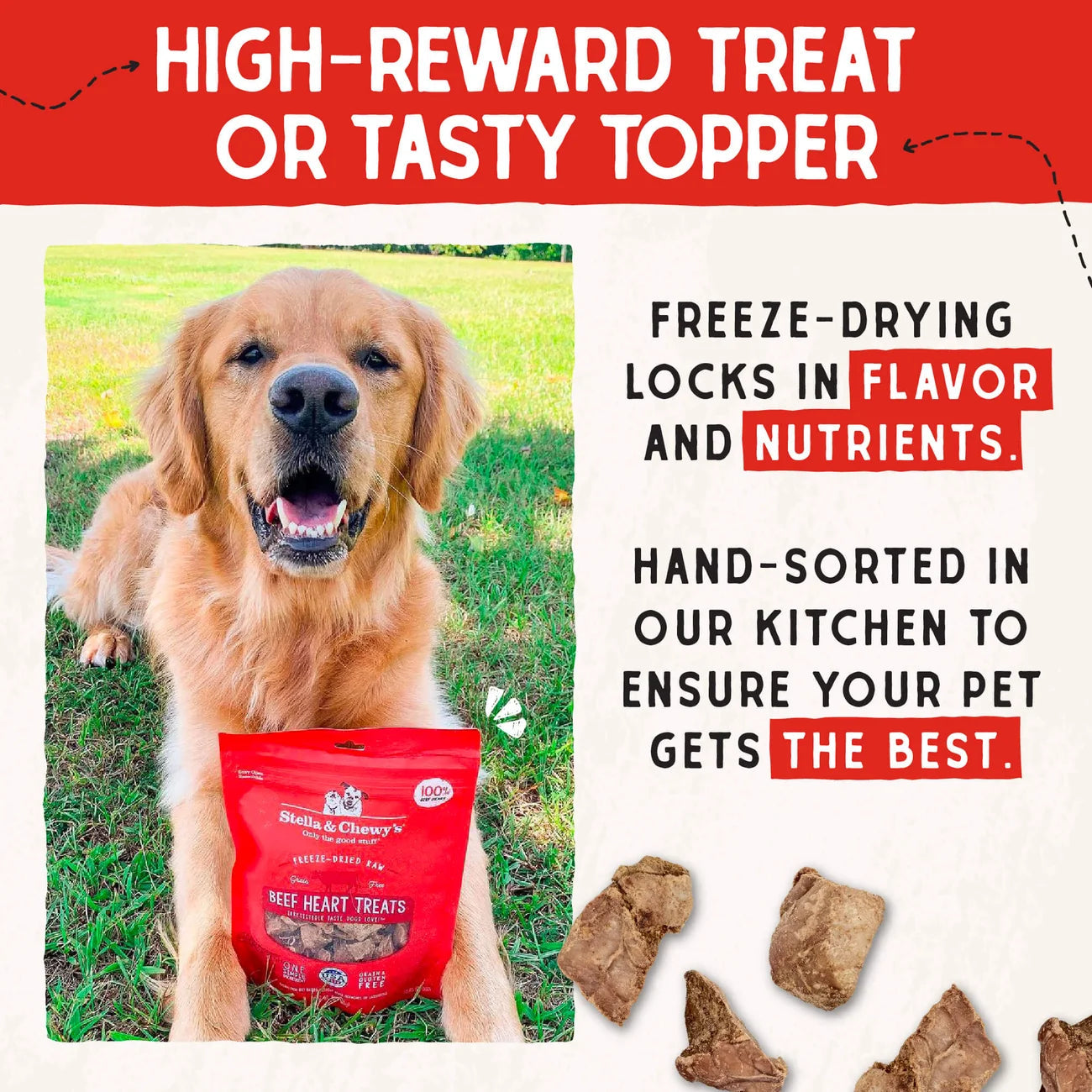 Stella & Chewy's Single Ingredient Treats - Beef Heart Treats 牛心 Stella & Chewy's