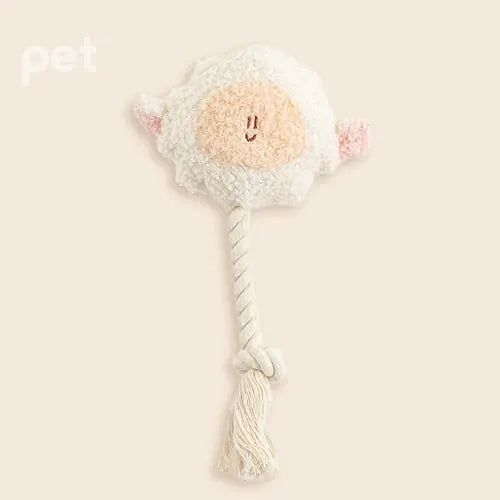 BITE ME BonBon Green Furry Friends Rope Tug Toy Bite Me
