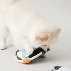 BITE ME Hug Me Rope Tug Toy - Penguin - PET
