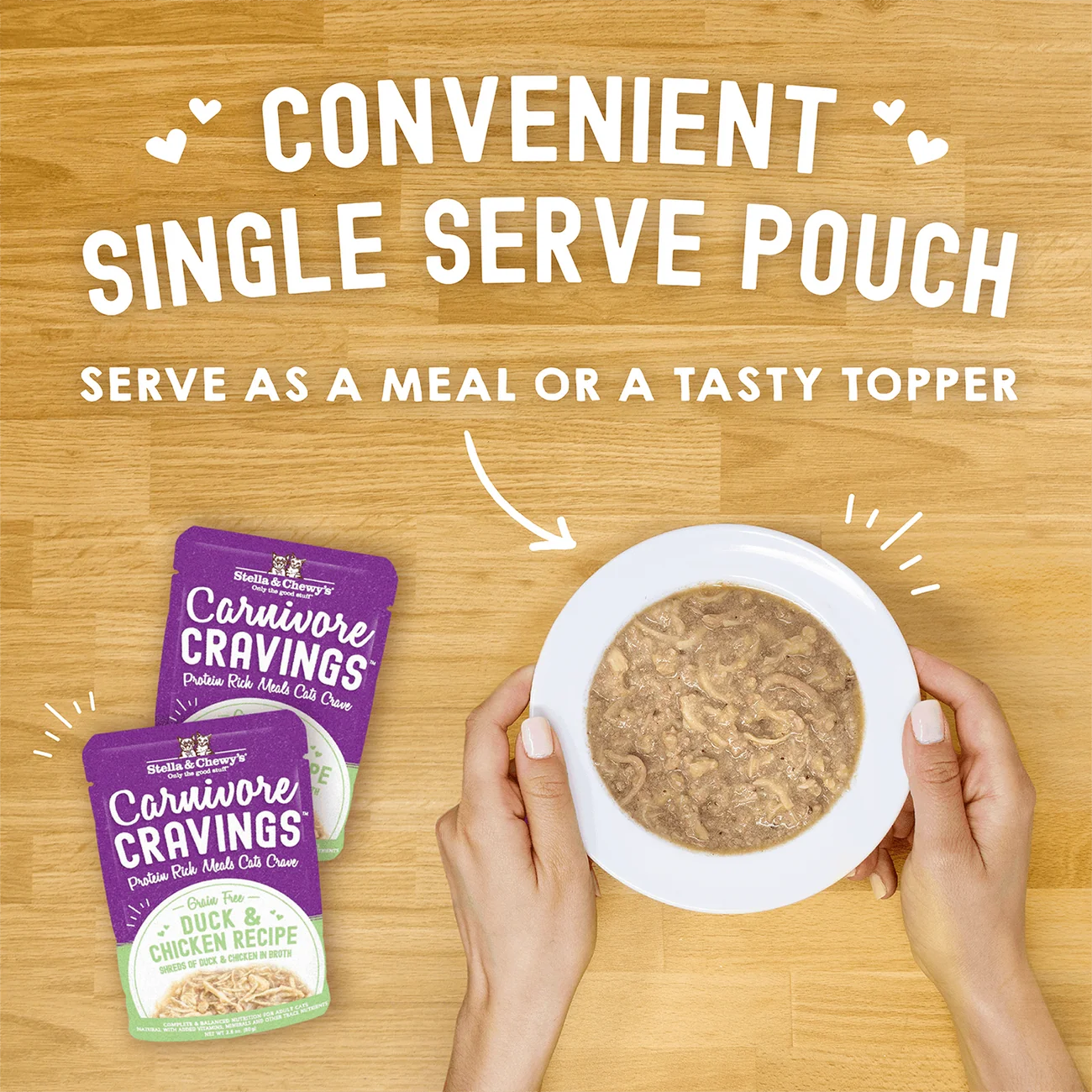 Stella & Chewy's Carnivore Cravings Cat Pouches - Chicken & Duck Recipe 放養鴨+雞 肉絲配方 Stella & Chewy's