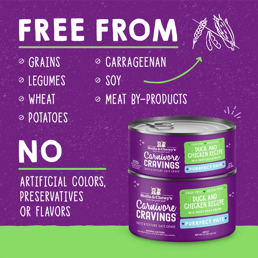 Stella & Chewy's Carnivore Cravings Cat Cans - Adult Duck & Chicken Recipe 成貓 鴨肉+雞肉 Stella & Chewy's