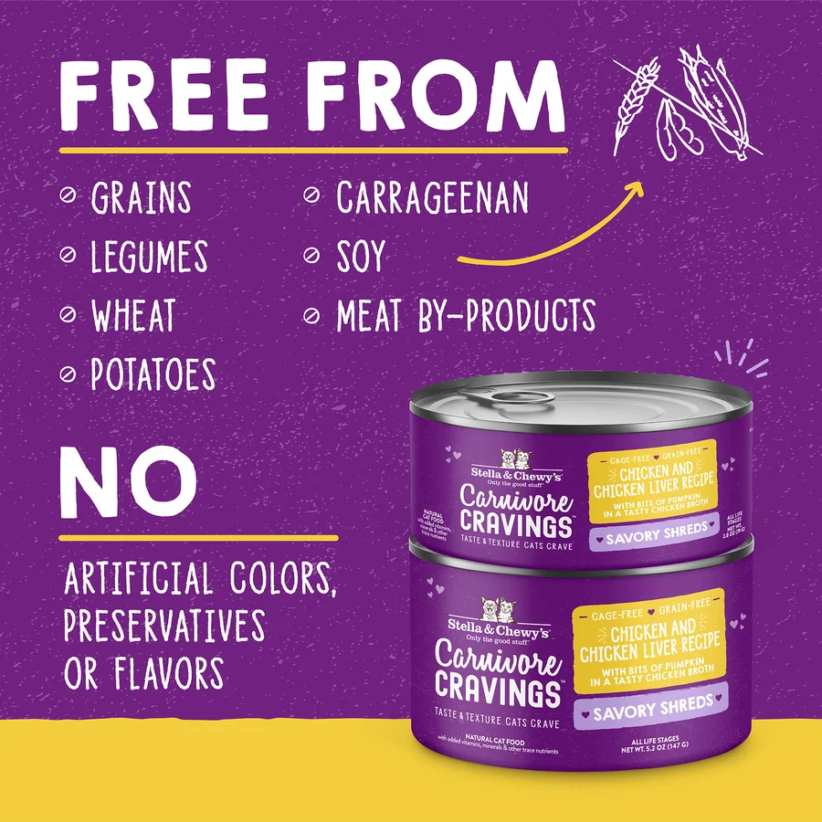 Stella & Chewy's Carnivore Cravings Cat Cans - Adult Chicken & Chicken Liver Recipe 成貓 雞+雞肝 Stella & Chewy's