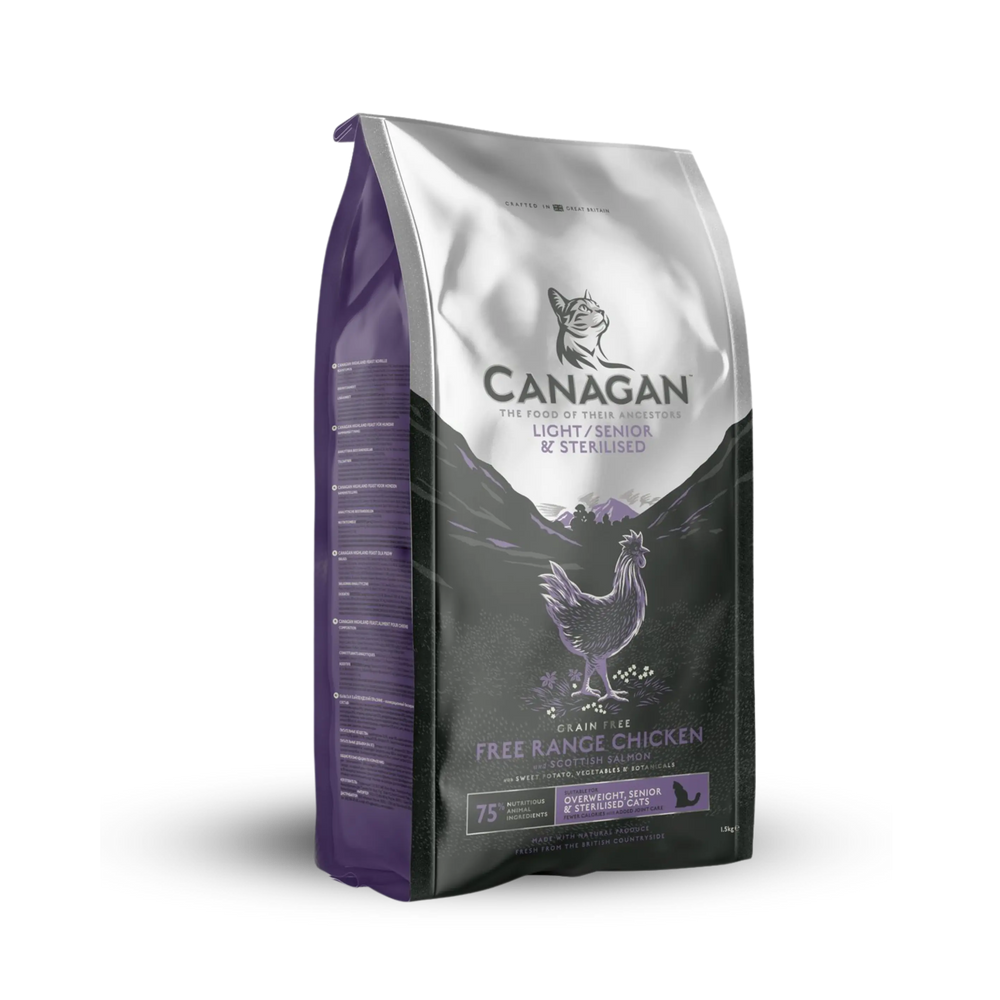 Canagan - Light/Senior Free run chicken for Cats | 無穀物雞肉體重控制 & 老貓乾糧 Canagan