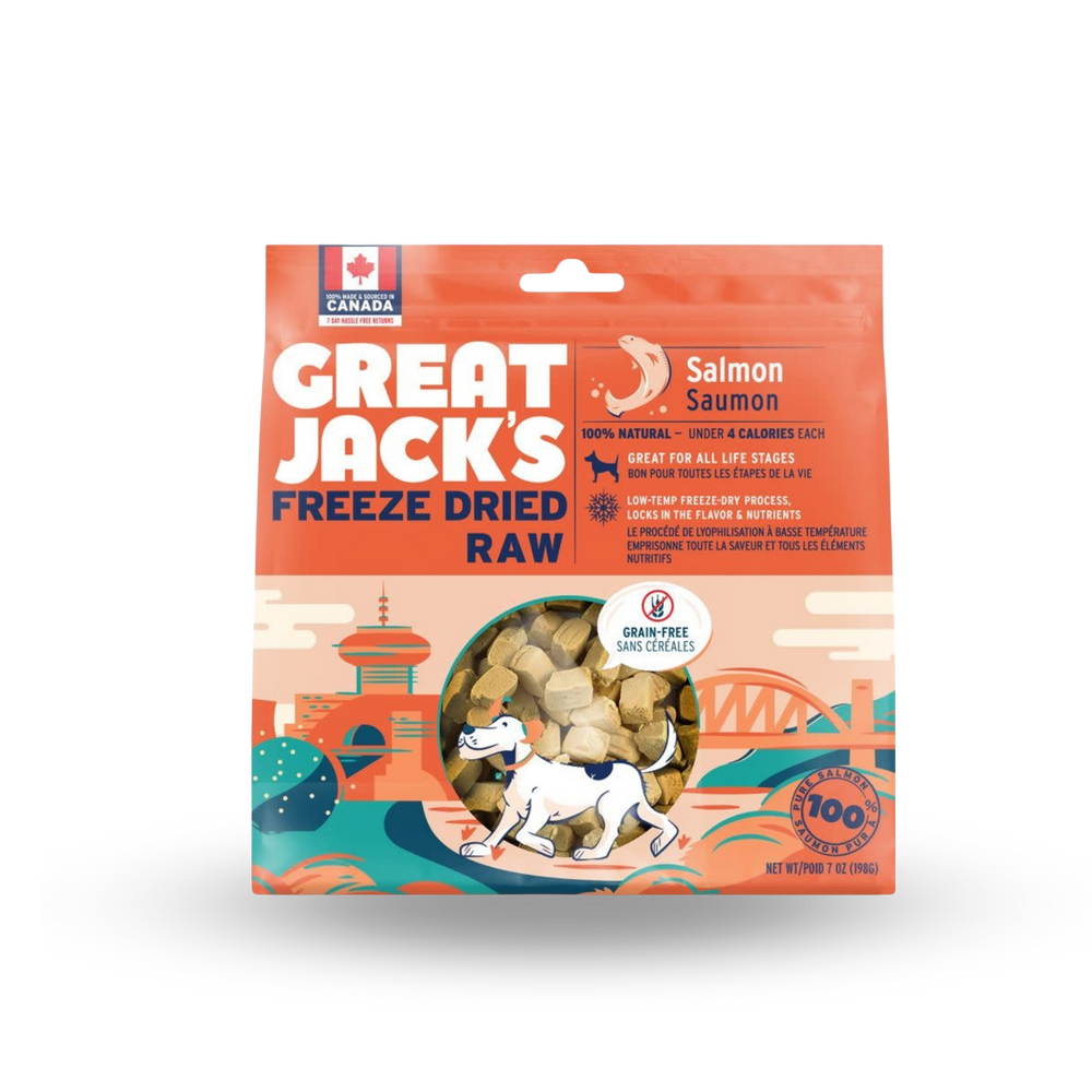 Great Jacks Dog Treat - Freeze-Dried Salmon 1oz | 100%凍乾脫水三文魚 Great Jack's