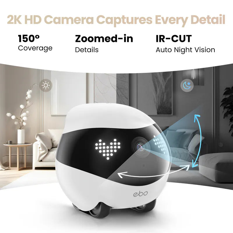 Enabot EBO Air 2 智慧移動寵物攝影機 | 2K 畫質 & 互動逗寵 (2K Interactive Pet Camera) Enabot