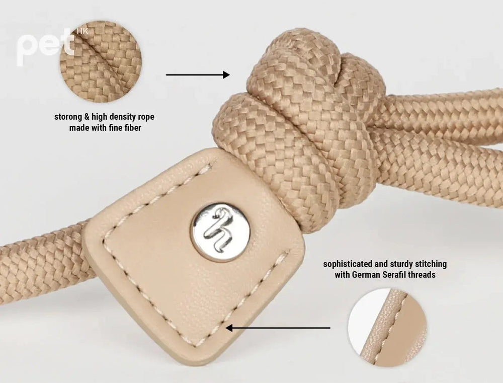 HOZI Essential Leash - Soft Rope Leash, Lightweight and Durable, Available in 7 Stylish Colors and 3 Sizes - PET