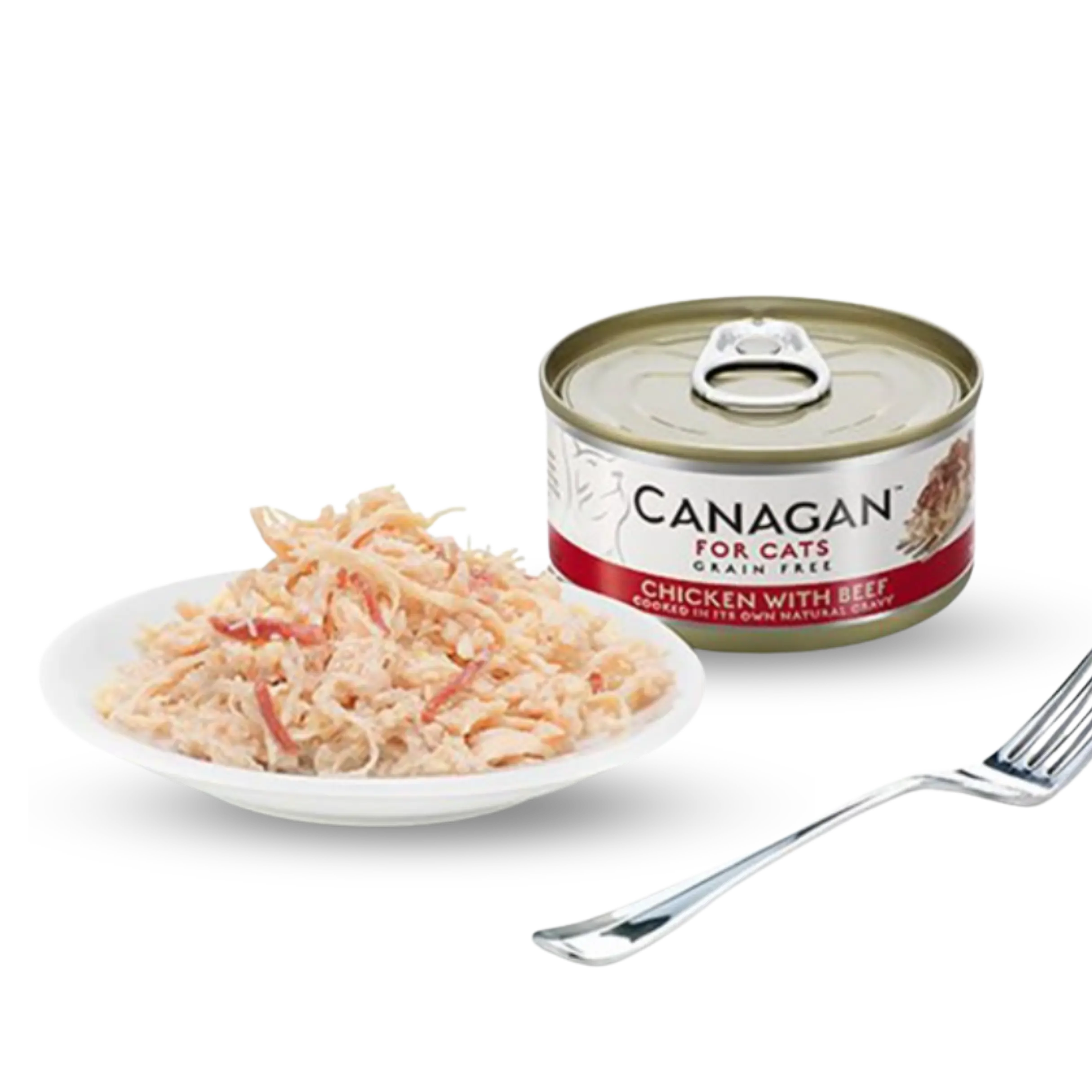 Grain Free Canned Cat Food - Chicken with Beef 無穀物雞肉伴牛肉配方75g (6罐) Canagan
