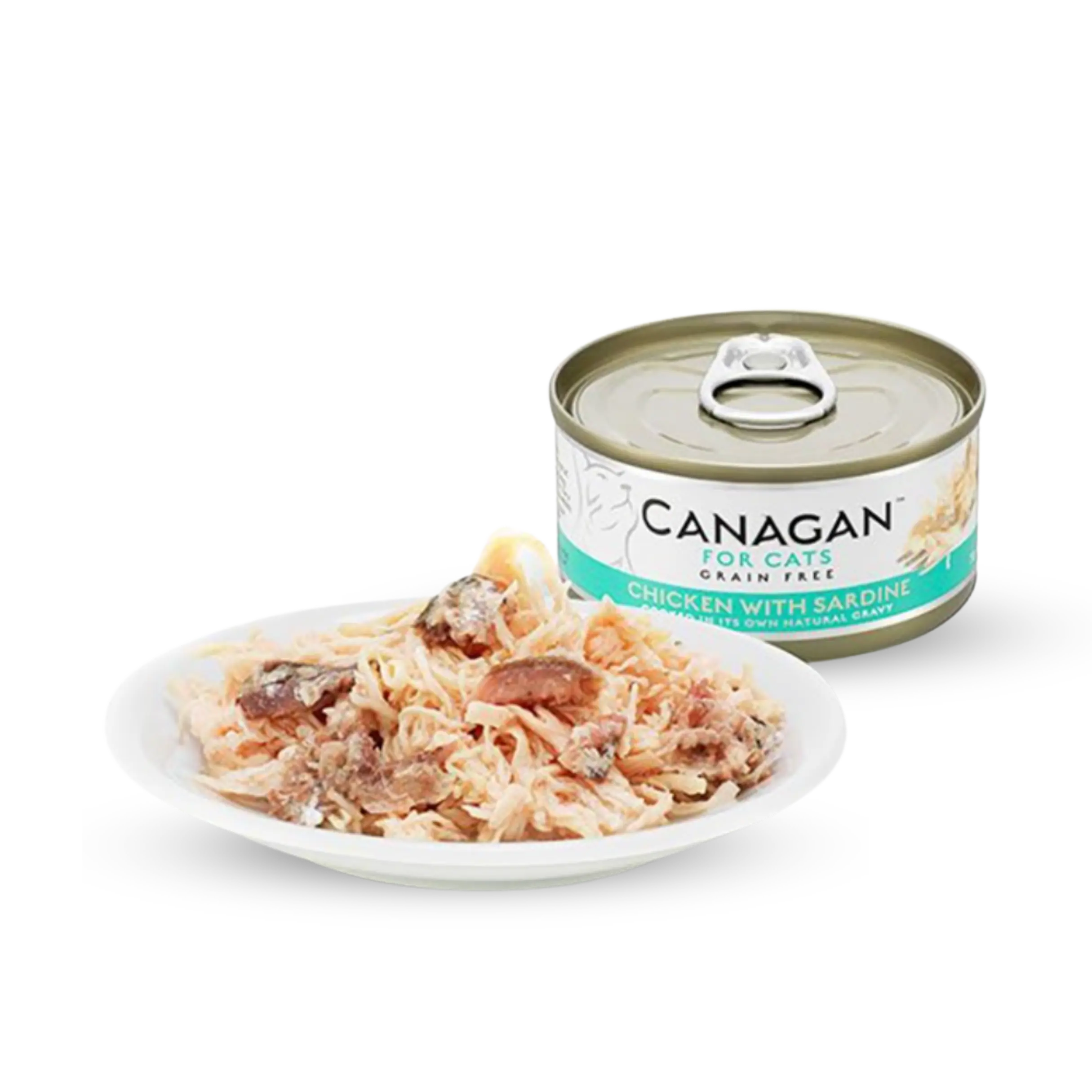 Grain Free Canned Cat Food - Chicken with Sardine 無穀物雞肉伴沙丁魚配方 75g (6罐) Canagan