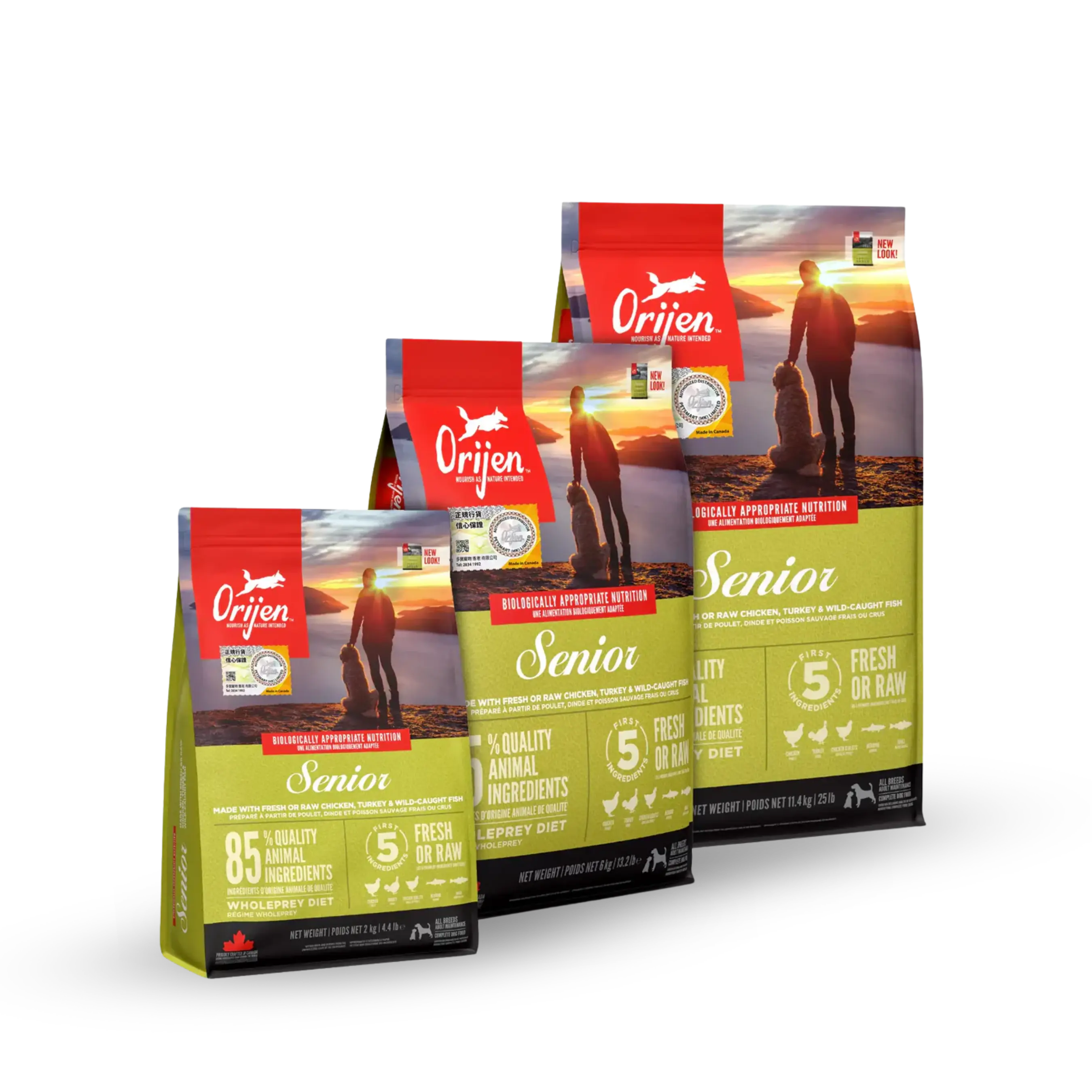 ORIJEN SENIOR DRY DOG FOOD | 無穀物雞肉 (老年犬) 配方 Orijen