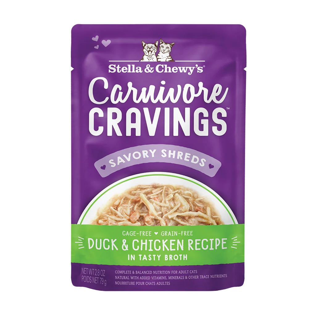 Stella & Chewy's Carnivore Cravings Cat Pouches - Chicken & Duck Recipe 放養鴨+雞 肉絲配方 Stella & Chewy's