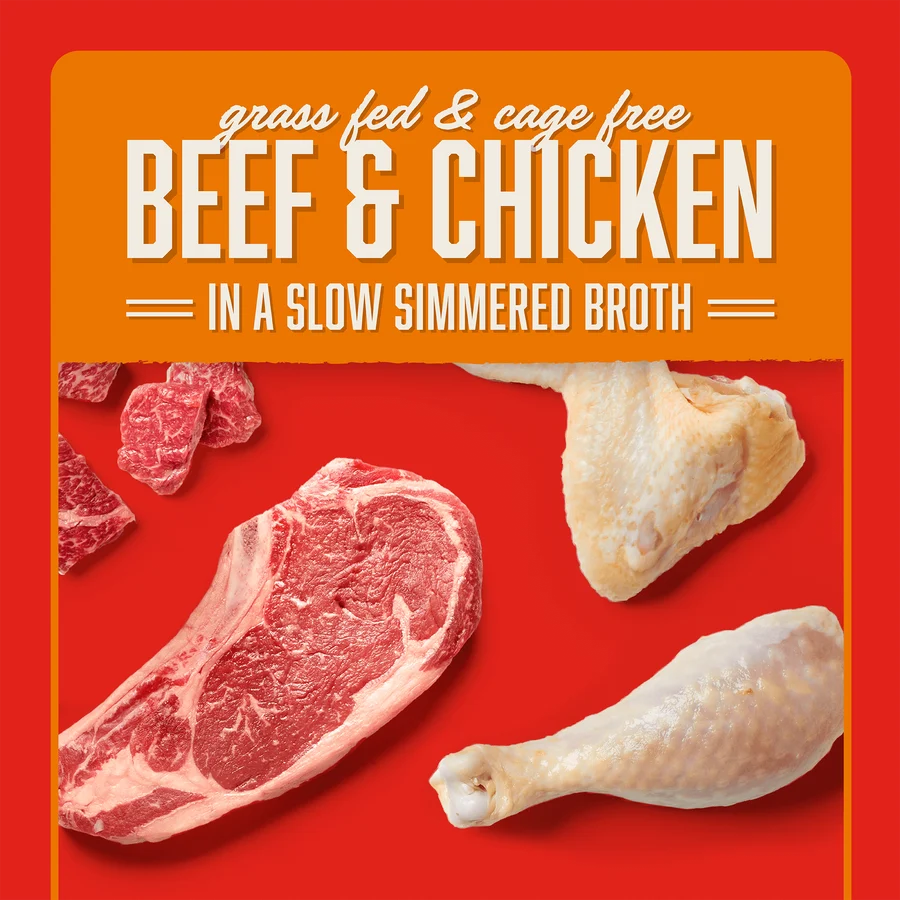 Stella & Chewy's Stella's Shredrs - Beef & Chicken Recipe in Broth 草飼牛+放養雞 配方 Stella & Chewy's