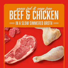 Stella & Chewy's Stella's Shredrs - Beef & Chicken Recipe in Broth 草飼牛+放養雞 配方 Stella & Chewy's