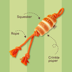 PP Lab - Sausage Bun Tug Toy | 小腸仔包拉扯玩具 Bite Me