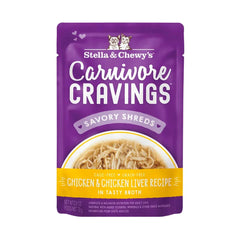 Stella & Chewy's Carnivore Cravings Cat Pouches - Chicken & Chicken Liver Recipe 放養雞+雞肝 肉絲配方 Stella & Chewy's