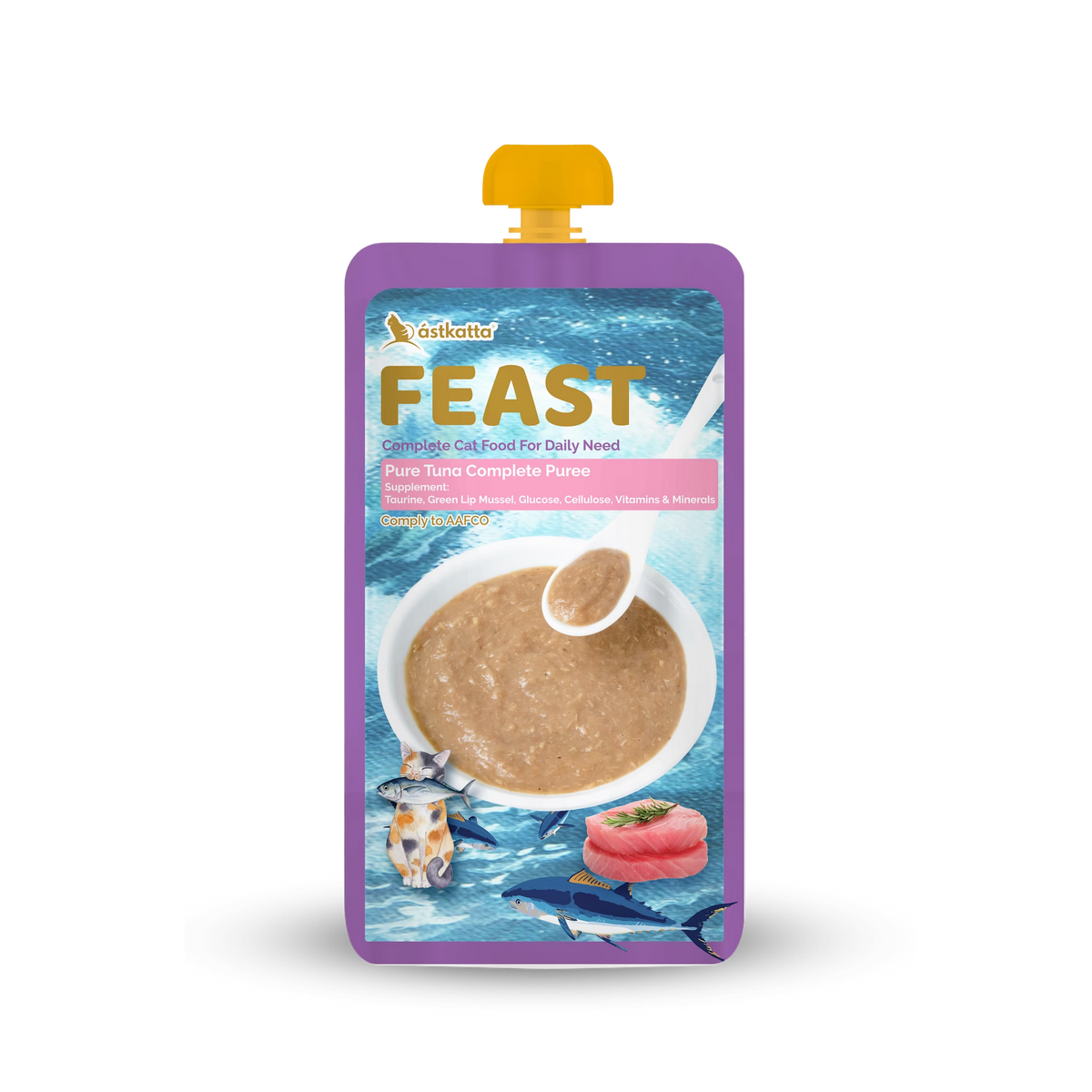 Astkatta Feast Astkatta FEAST Complete Puree - Pure Tuna 鮮肉盛宴營養主食包-純吞拿魚肉泥110g ástkatta