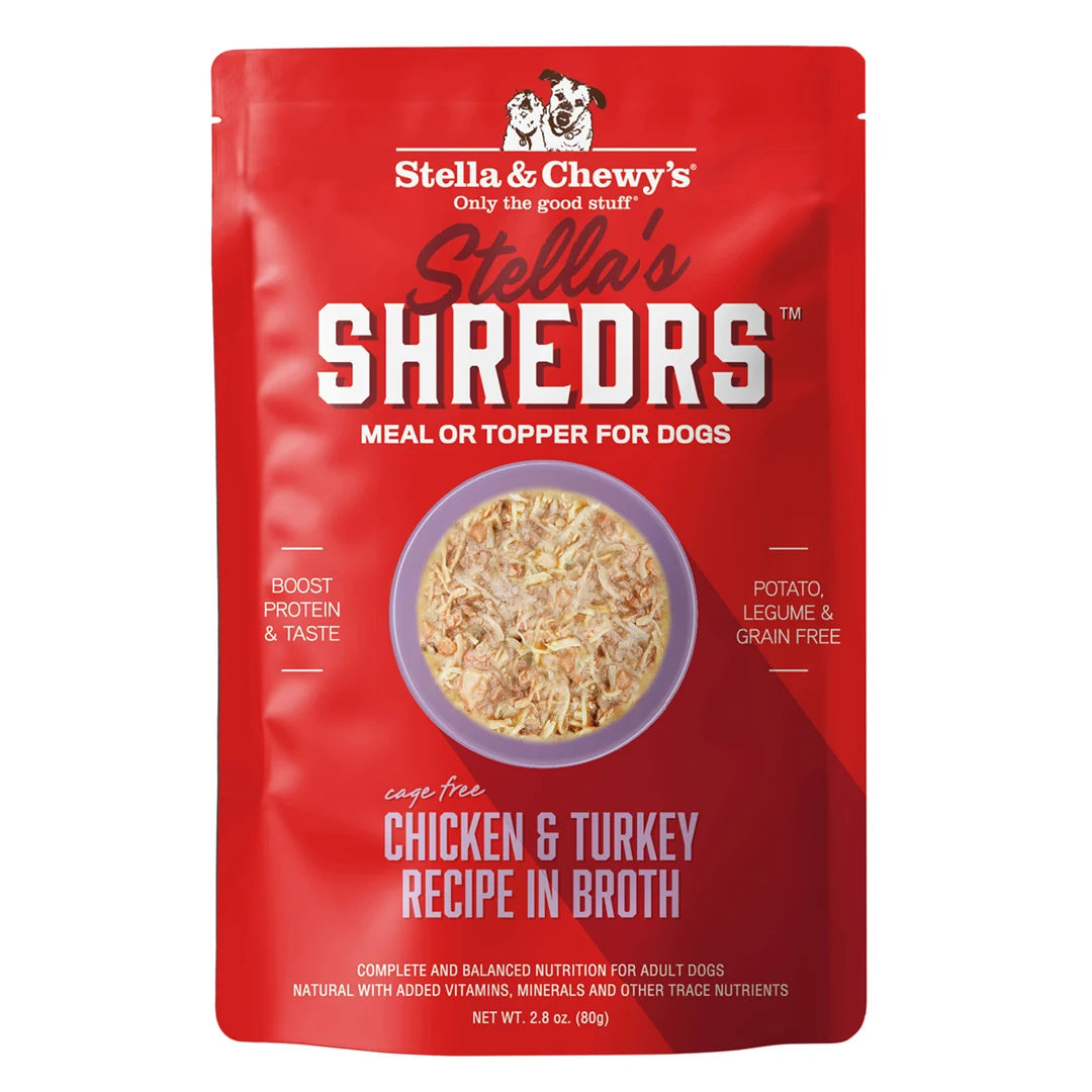 Stella & Chewy's Stella's Shredrs - Chicken & Turkey Recipe in Broth 放養雞+火雞 配方 Stella & Chewy's