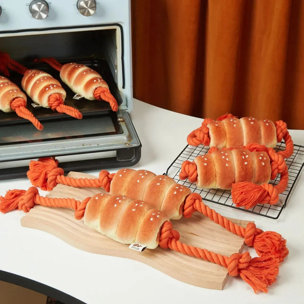 PP Lab - Sausage Bun Tug Toy (Small/Large) | 腸仔包拉扯玩具 (小/大) Bite Me